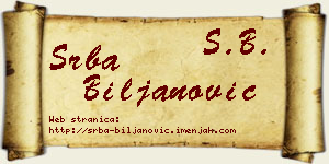 Srba Biljanović vizit kartica